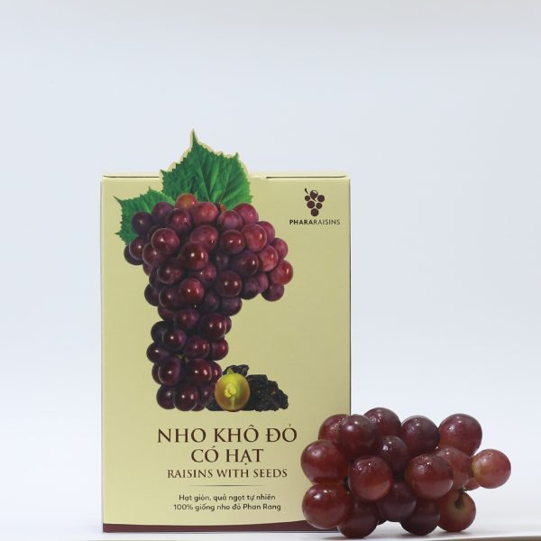 Nho khô đỏ có hạt hộp 220g-nhofarm