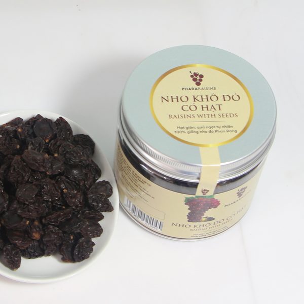 Nho khô đỏ có hạt hủ 150g-nhofarm